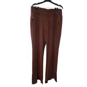 Athleta Venice high rise wide leg pants womens L T large tall brown flare